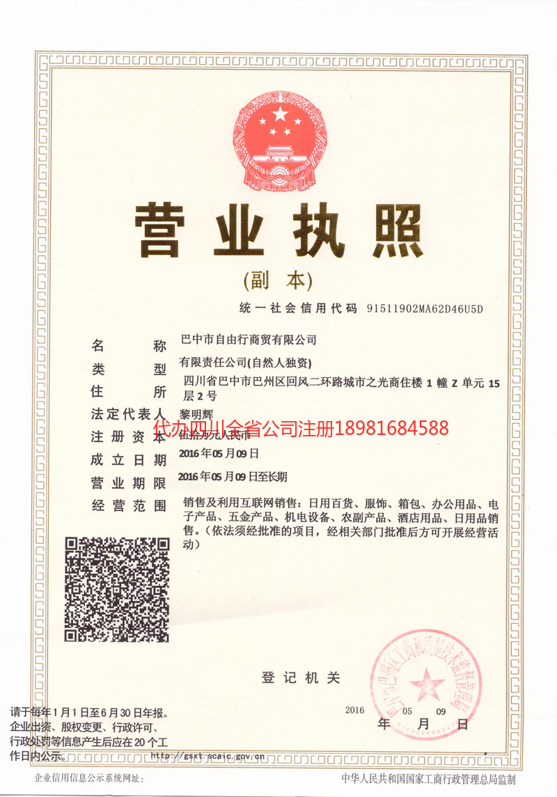 岳阳岳阳自由行商贸有限公司